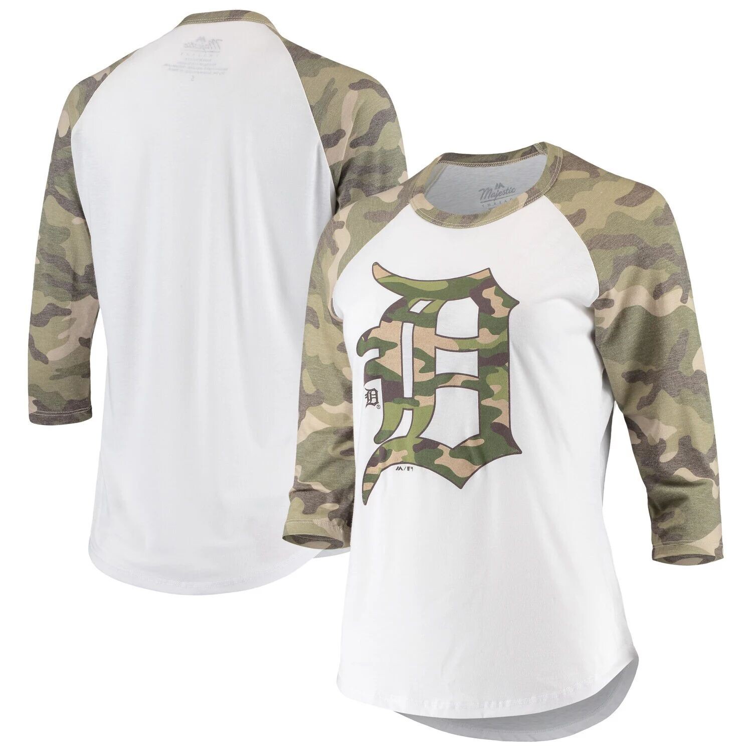 Женская футболка Majestic Threads белого цвета с камуфляжем Detroit Tigers реглан с рукавами 3/4 Majestic, Белый
Женская футболка Majestic Threads белого цвета с камуфляжем Detroit Tigers реглан с рукавами 3/4 Majestic, Белый
