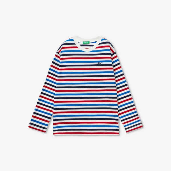 Полосатая футболка из хлопкового джерси с вышитым логотипом, 6–14 лет Benetton, красный
Полосатая футболка из хлопкового джерси с вышитым логотипом, 6–14 лет Benetton, красный