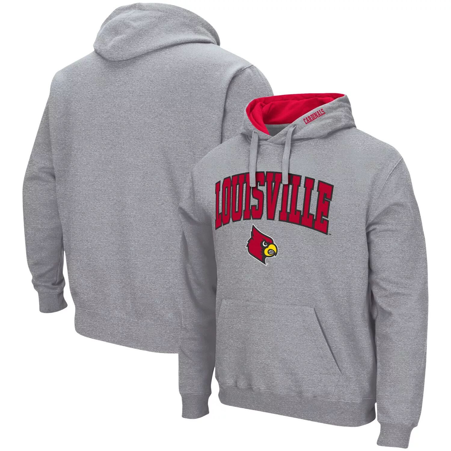 Мужской серый пуловер с капюшоном Louisville Cardinals Arch & Logo 3.0 с принтом меланжевого цвета Colosseum
Мужской серый пуловер с капюшоном Louisville Cardinals Arch & Logo 3.0 с принтом меланжевого цвета Colosseum