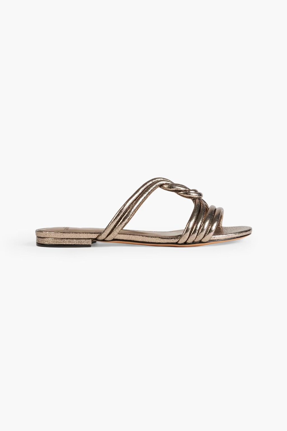 Шлепанцы Vicky из потрескавшейся кожи с металлизированным узлом Alexandre Birman, бронза
Шлепанцы Vicky из потрескавшейся кожи с металлизированным узлом Alexandre Birman, бронза
