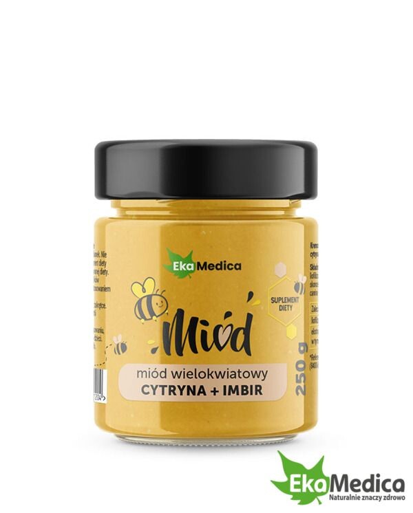 Ekamedica Miód Wielokwiatowy Cytryna, Imbir, Naturalna Witamina C многоцветковый мед, 250 g
Ekamedica Miód Wielokwiatowy Cytryna, Imbir, Naturalna Witamina C многоцветковый мед, 250 g