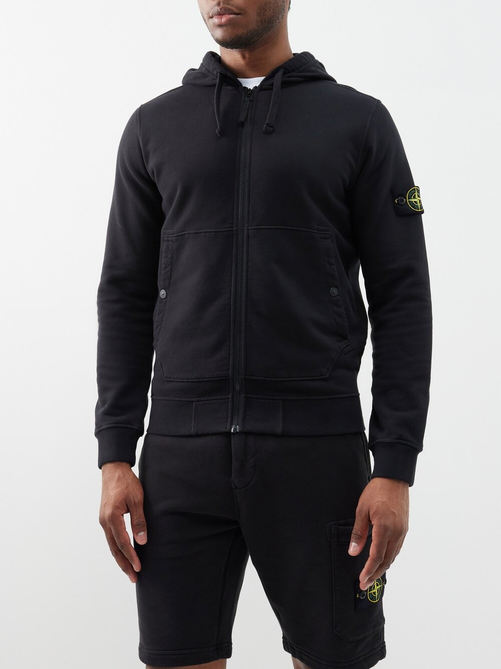 Толстовка на молнии из хлопкового джерси, окрашенная в готовом виде Stone Island, черный
Толстовка на молнии из хлопкового джерси, окрашенная в готовом виде Stone Island, черный