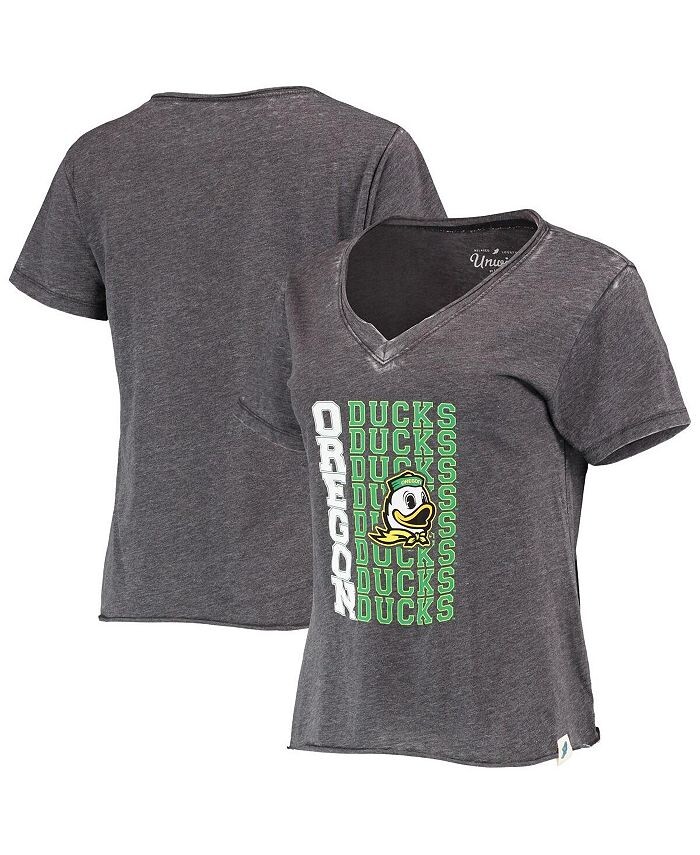 Женская футболка свободного кроя с v-образным вырезом черного цвета Oregon Ducks Burnout League Collegiate Wear, черный
Женская футболка свободного кроя с v-образным вырезом черного цвета Oregon Ducks Burnout League Collegiate Wear, черный