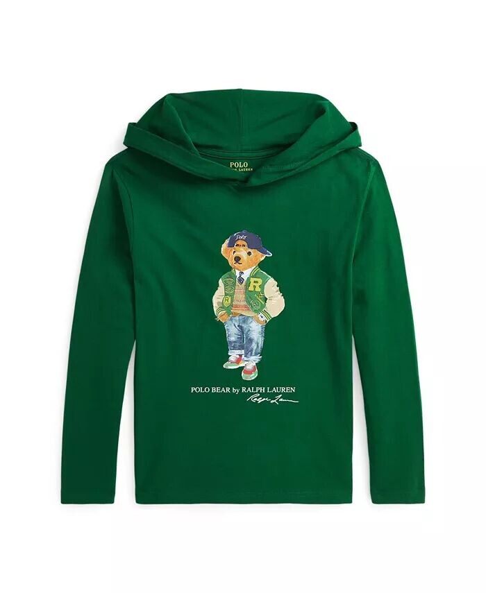 Футболка-поло с капюшоном из хлопкового джерси для мальчиков Big Boys Bear Polo Ralph Lauren, зеленый
Футболка-поло с капюшоном из хлопкового джерси для мальчиков Big Boys Bear Polo Ralph Lauren, зеленый