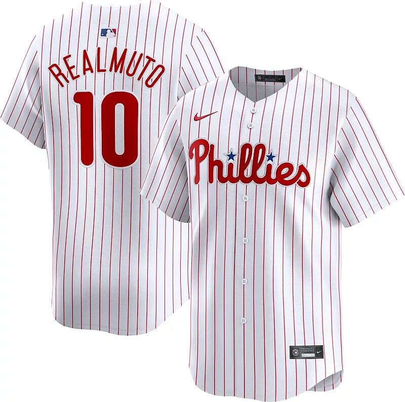 Мужское джерси Nike Philadelphia Phillies J. T. Realmuto #10 White Limited Vapor
Мужское джерси Nike Philadelphia Phillies J. T. Realmuto #10 White Limited Vapor