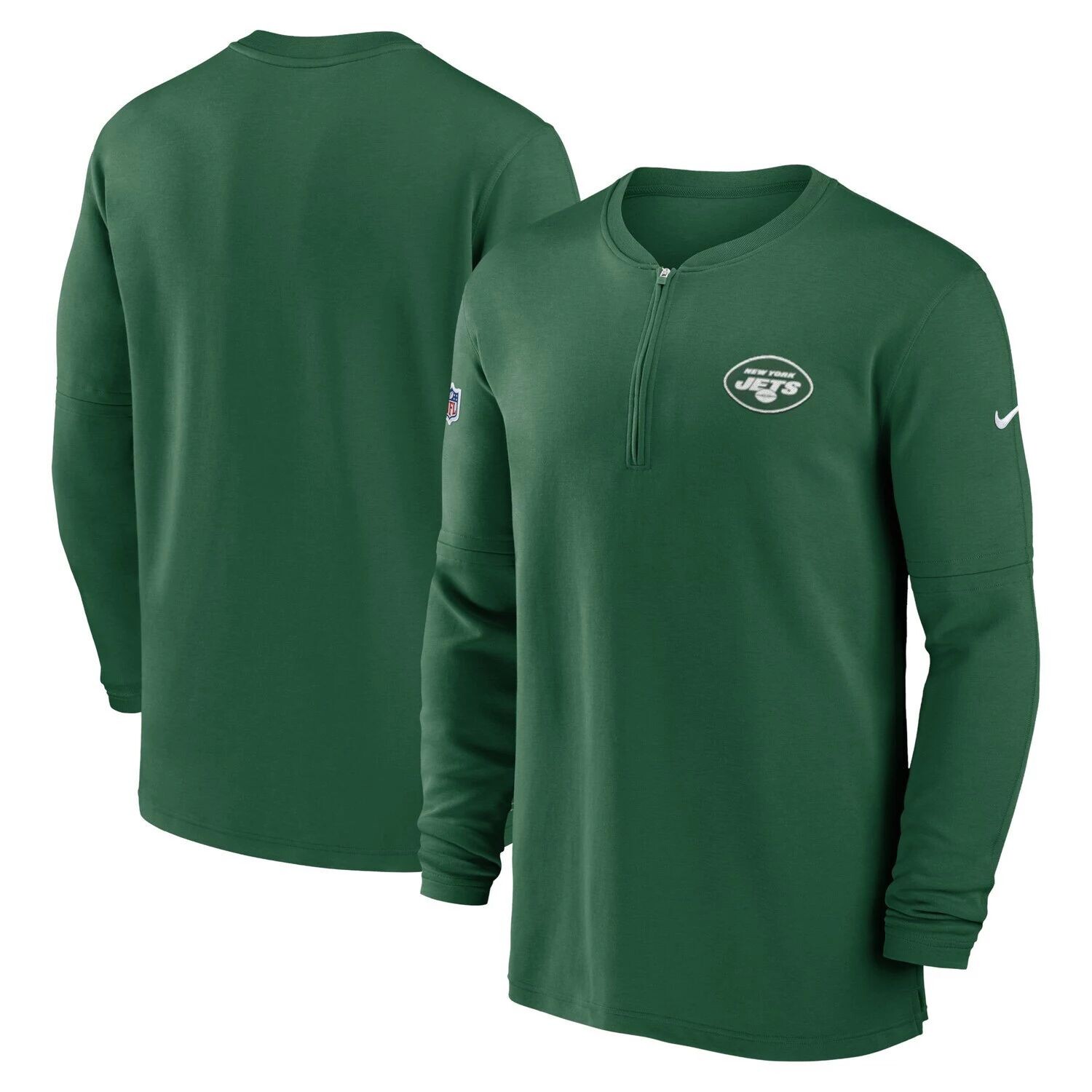 Мужская зеленая футболка New York Jets 2023 Sideline Performance с молнией четверть рукава и длинным рукавом Nike, Зеленый
Мужская зеленая футболка New York Jets 2023 Sideline Performance с молнией четверть рукава и длинным рукавом Nike, Зеленый