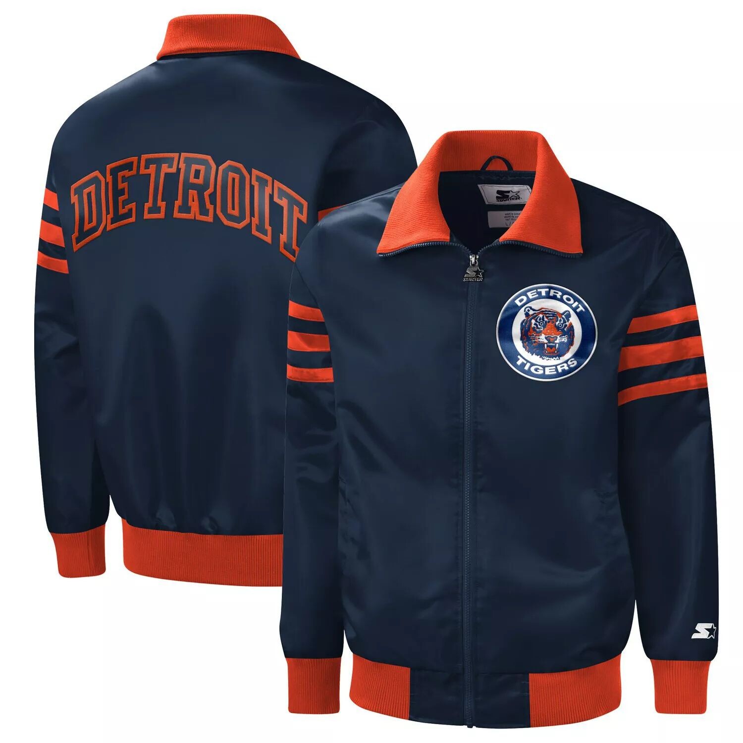 Мужская темно-синяя университетская куртка с молнией во всю длину Detroit Tigers The Captain III Starter, Синий
Мужская темно-синяя университетская куртка с молнией во всю длину Detroit Tigers The Captain III Starter, Синий
