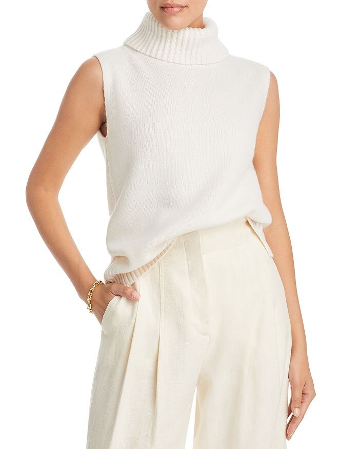 Кашемировый свитер без рукавов с высоким воротником — 100% эксклюзив C by Bloomingdale's Cashmere, Белый
Кашемировый свитер без рукавов с высоким воротником — 100% эксклюзив C by Bloomingdale's Cashmere, Белый