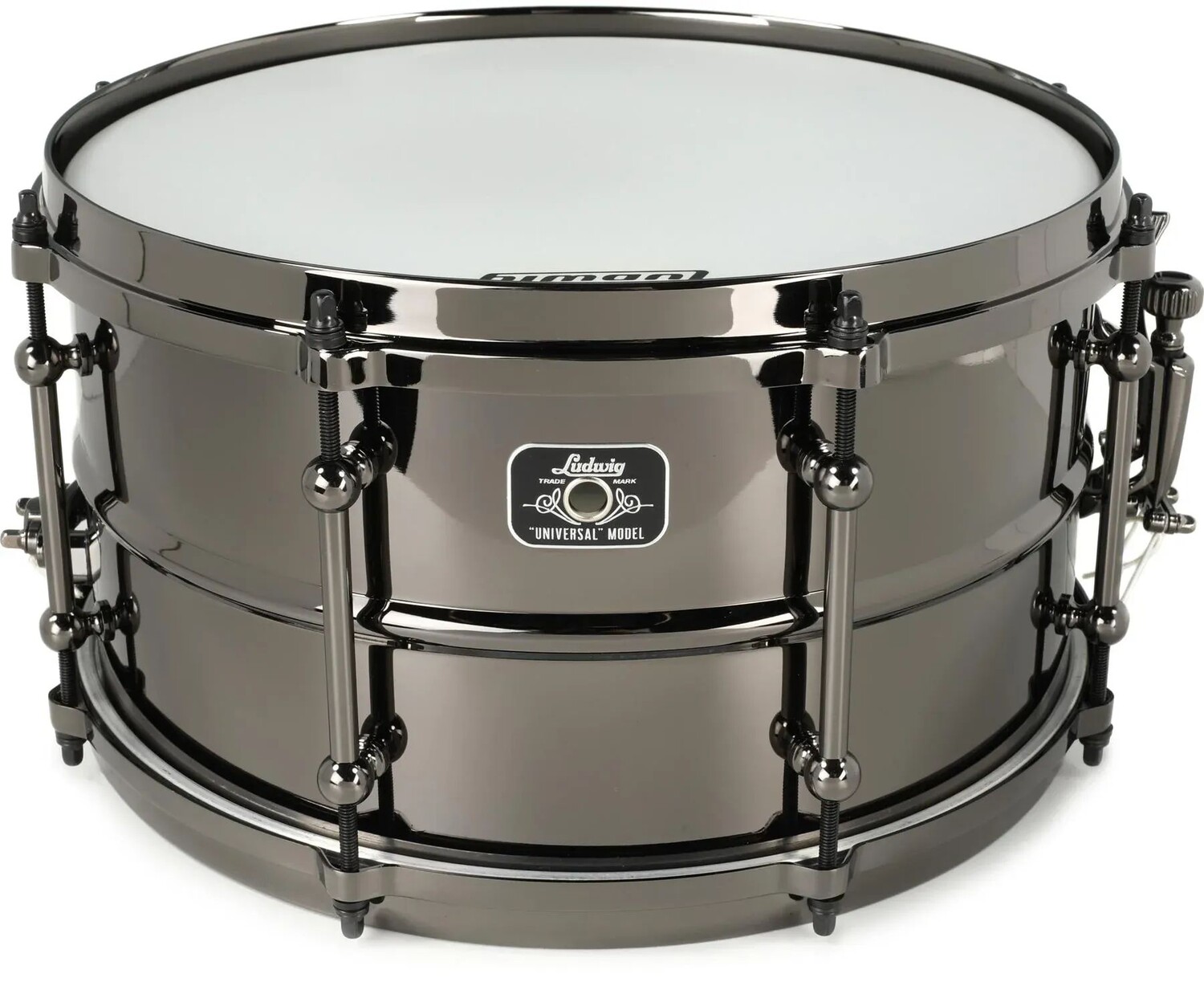 Малый барабан Ludwig Universal из черной латуни — 7 x 13 дюймов, фурнитура из черного никеля
Малый барабан Ludwig Universal из черной латуни — 7 x 13 дюймов, фурнитура из черного никеля