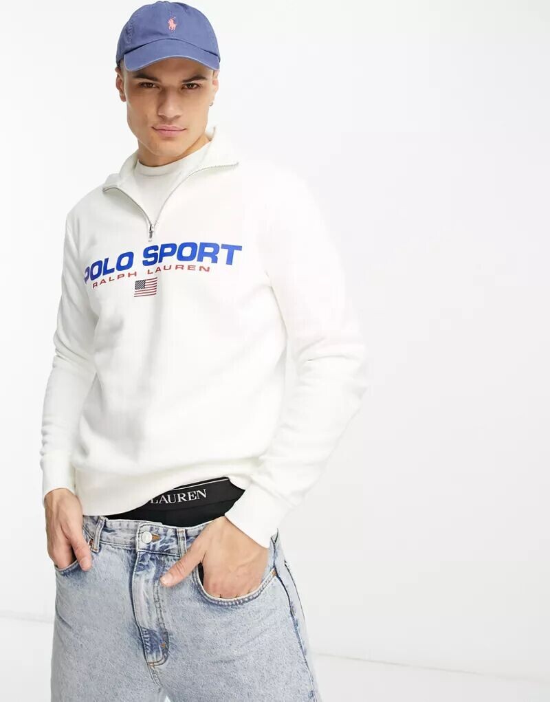 Белая капсульная спортивная толстовка с половиной молнии Polo Ralph Lauren, Серый
Белая капсульная спортивная толстовка с половиной молнии Polo Ralph Lauren, Серый