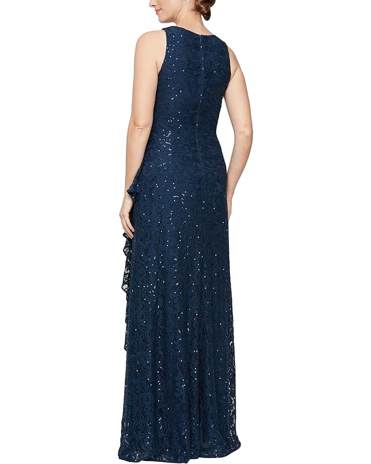Платье Alex Evenings Long Sleeveless Dress with Cascade Ruffle Detail and Front Slit, темно-синий
Платье Alex Evenings Long Sleeveless Dress with Cascade Ruffle Detail and Front Slit, темно-синий