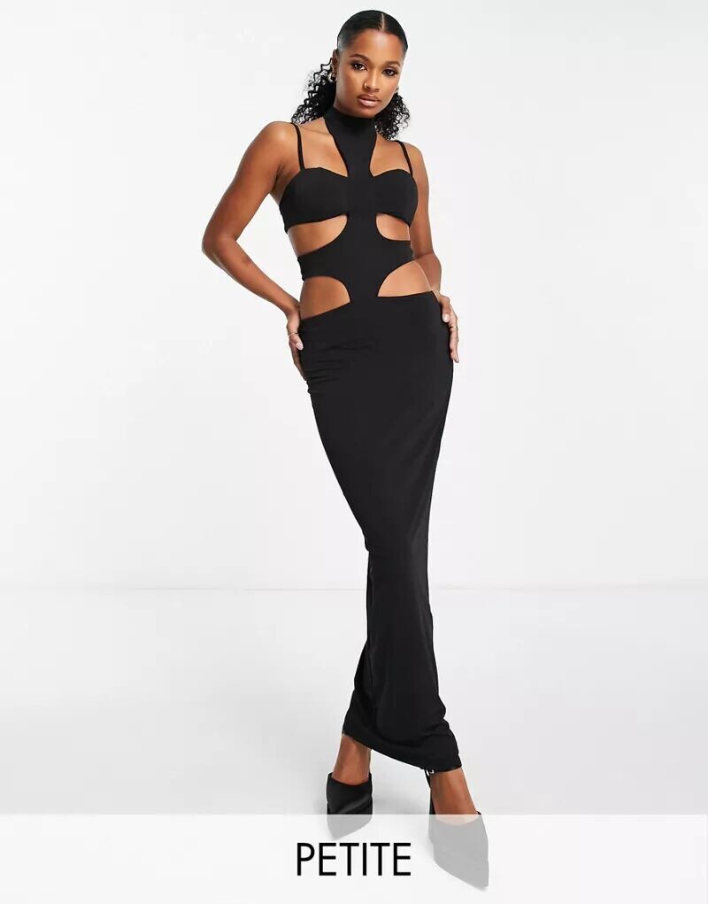 Черное платье макси с высоким воротником и вырезом SIMMI Petite Simmi Clothing
Черное платье макси с высоким воротником и вырезом SIMMI Petite Simmi Clothing