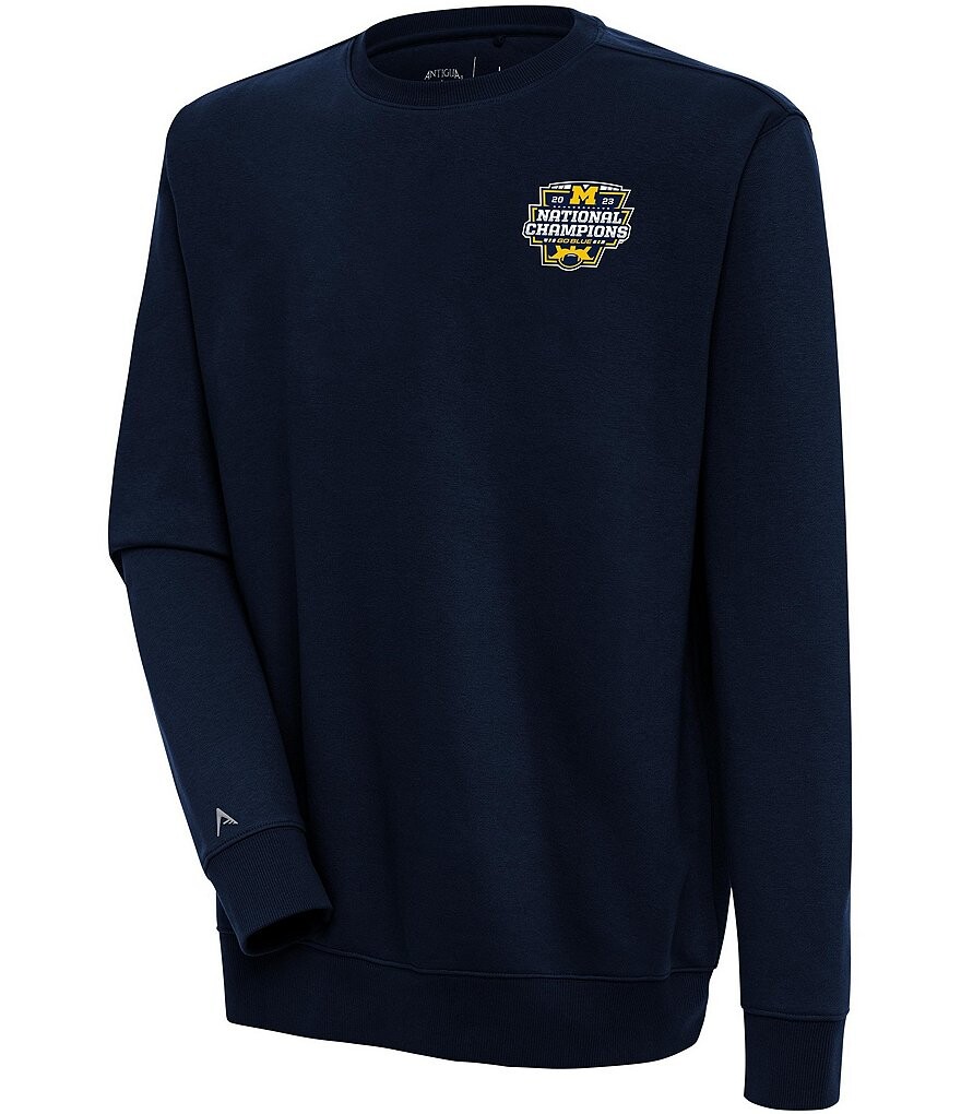 Флисовая толстовка Antigua NCAA Michigan Wolverines 2023 National Champions Victory Crew с начесом сзади, синий
Флисовая толстовка Antigua NCAA Michigan Wolverines 2023 National Champions Victory Crew с начесом сзади, синий