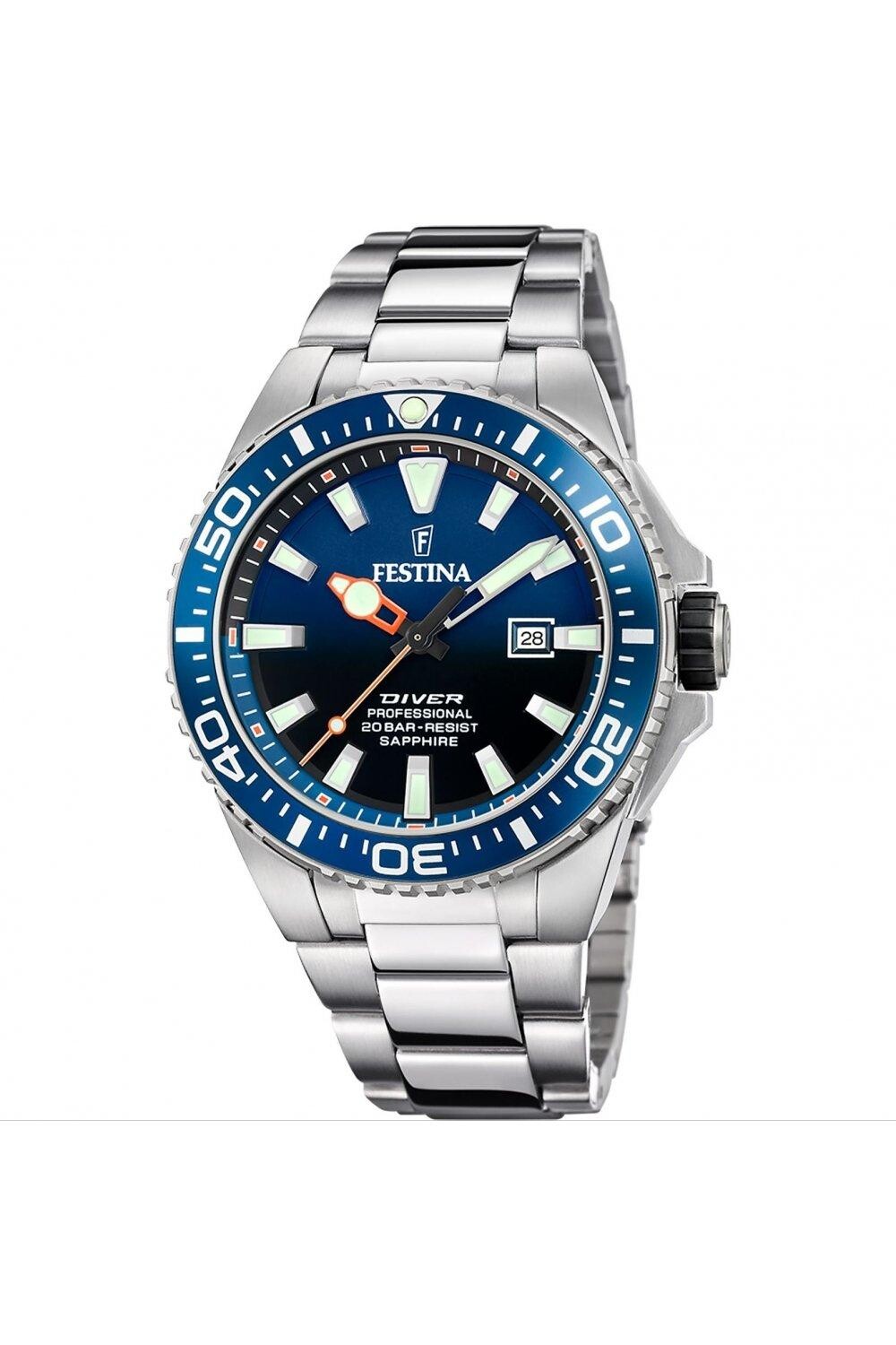 Классические аналоговые кварцевые часы Diver из нержавеющей стали - F20663/1 Festina, синий
Классические аналоговые кварцевые часы Diver из нержавеющей стали - F20663/1 Festina, синий
