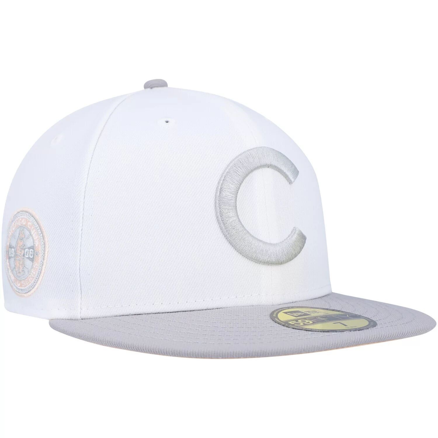 Мужская бейсболка New Era белого/серого цвета Chicago Cubs 1908 World Series с боковой нашивкой персикового цвета 59FIFTY Облегающая шляпа
Мужская бейсболка New Era белого/серого цвета Chicago Cubs 1908 World Series с боковой нашивкой персикового цвета 59FIFTY Облегающая шляпа