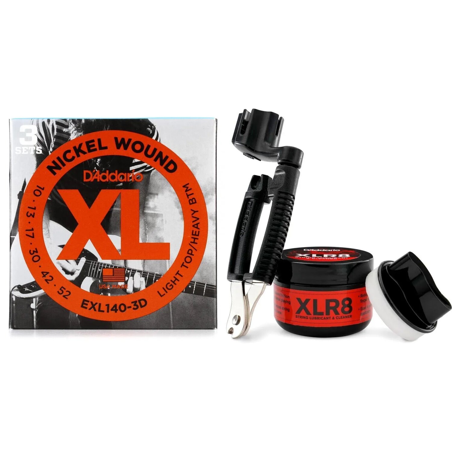 Струны для электрогитары D'Addario EXL140-3D XL с никелевой обмоткой — .010-.052, легкий верх/тяжелый низ (3 шт.), набор для ухода
Струны для электрогитары D'Addario EXL140-3D XL с никелевой обмоткой — .010-.052, легкий верх/тяжелый низ (3 шт.), набор для ухода