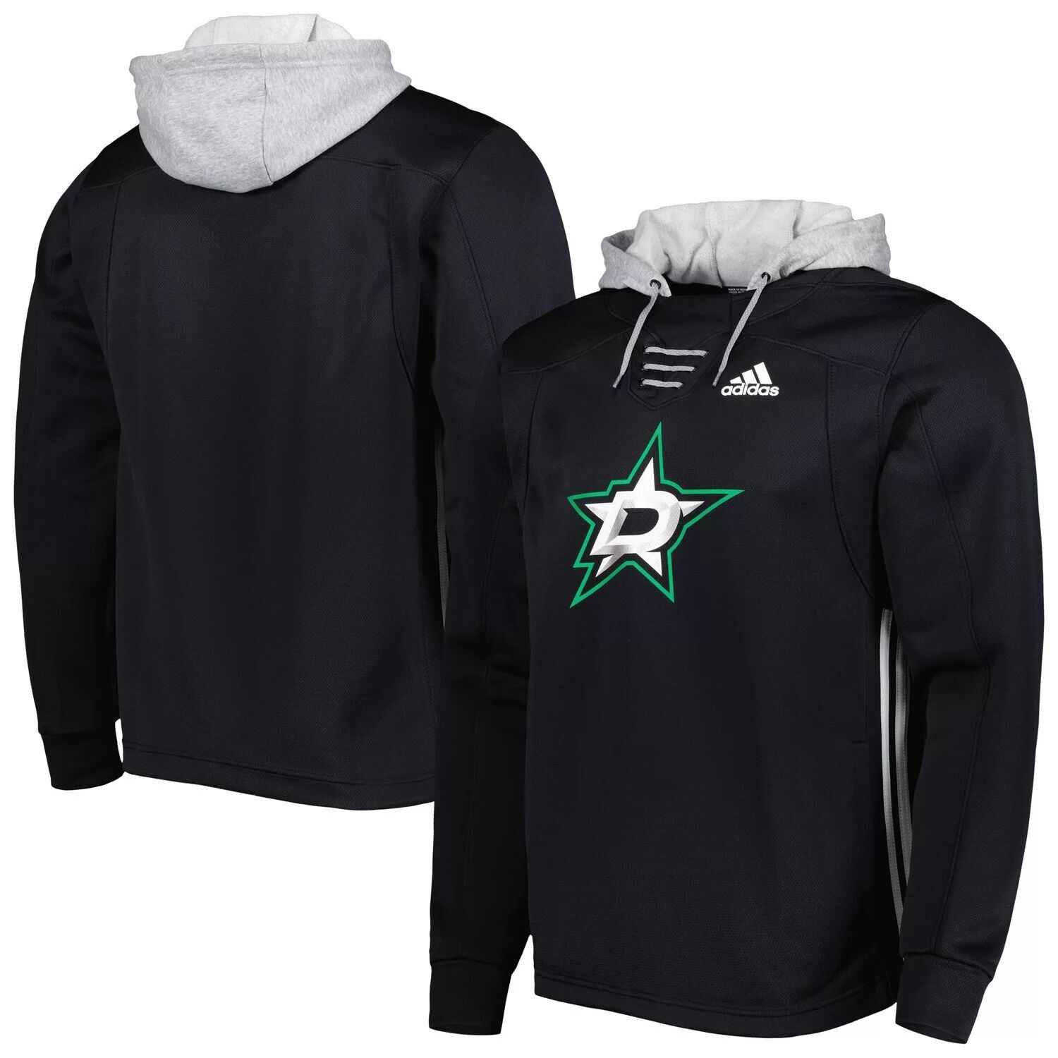 Мужской черный пуловер с капюшоном и кружевом Primeblue Team Dallas Stars Skate adidas
Мужской черный пуловер с капюшоном и кружевом Primeblue Team Dallas Stars Skate adidas