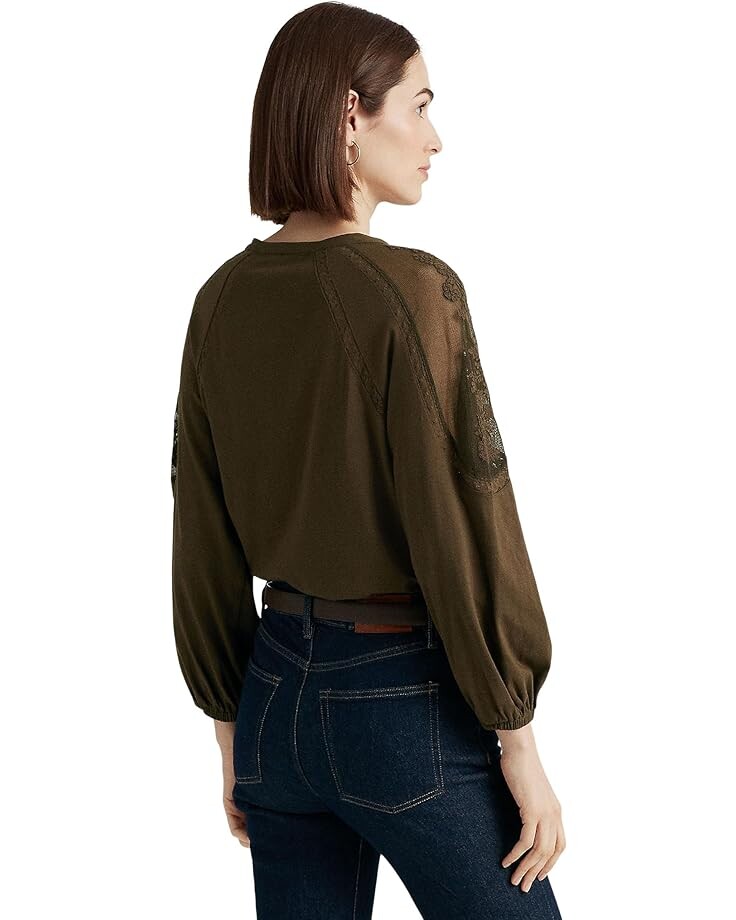 Топ LAUREN Ralph Lauren Embroidered Jersey Blouson-Sleeve Top, цвет Botanic Green
Топ LAUREN Ralph Lauren Embroidered Jersey Blouson-Sleeve Top, цвет Botanic Green