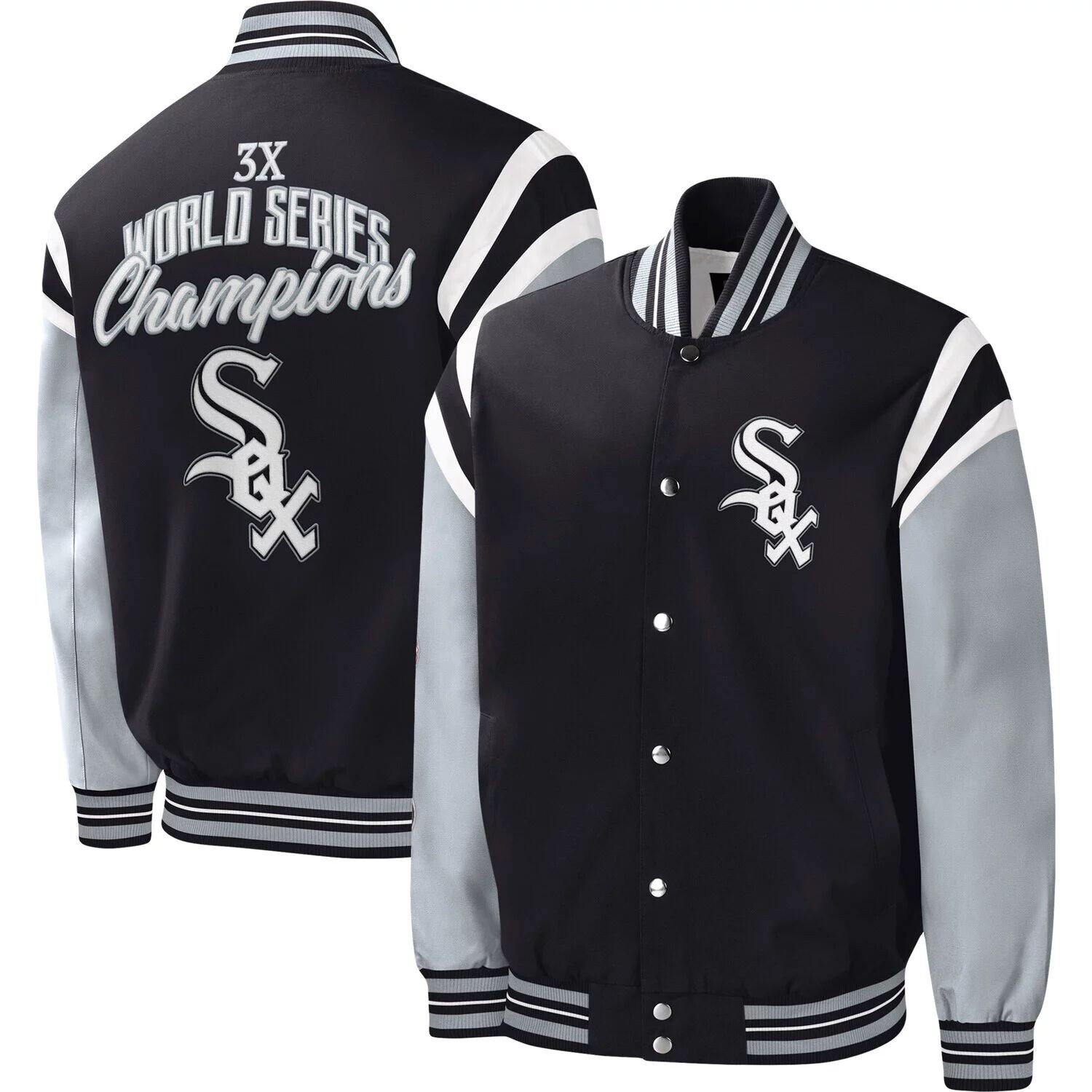 Мужская спортивная куртка Carl Banks Black Chicago White Sox, обладательница титула, университетская куртка с полной застежкой G-III
Мужская спортивная куртка Carl Banks Black Chicago White Sox, обладательница титула, университетская куртка с полной застежкой G-III