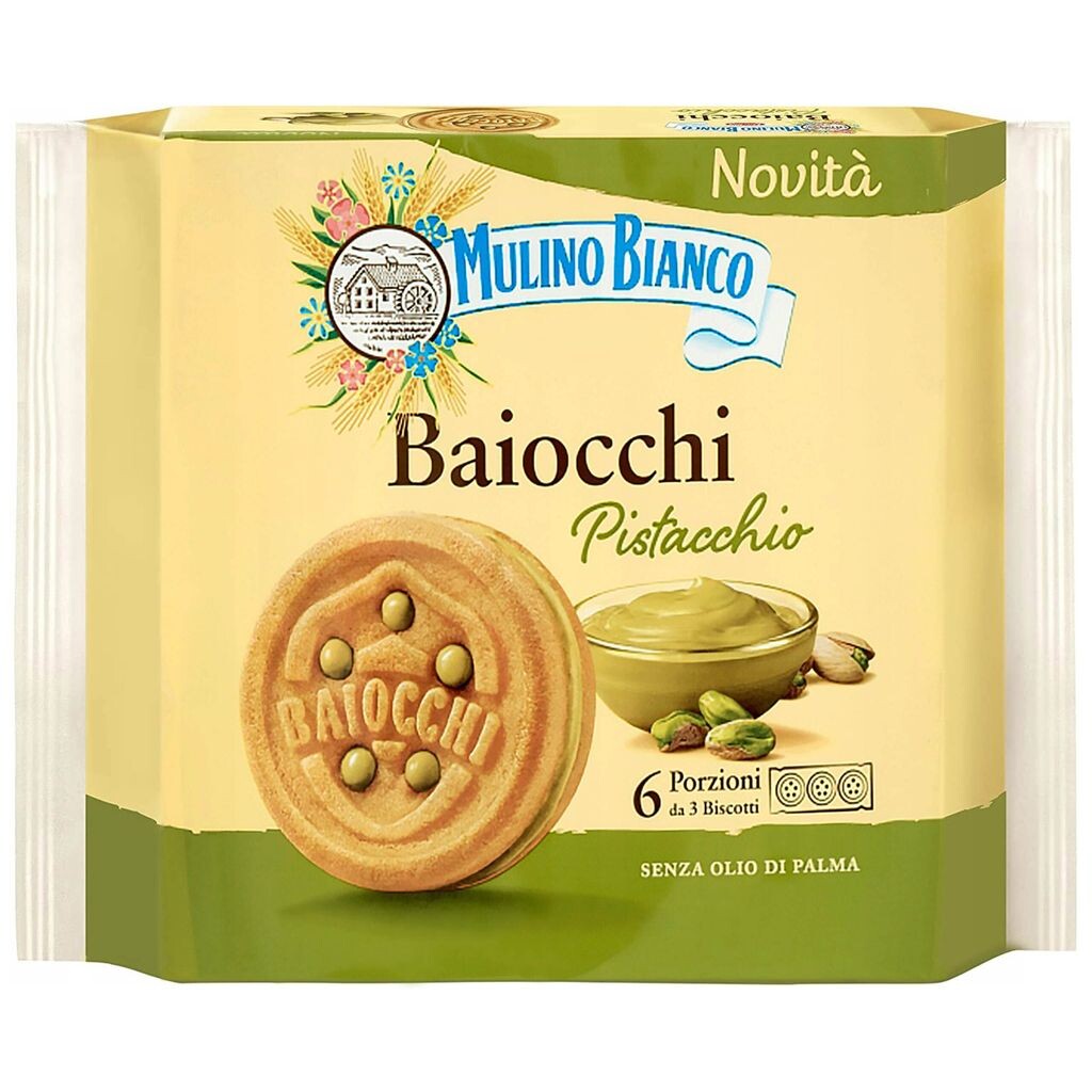 MULINO BIANCO Baiocchi Pistacchio - печенье с фисташковой начинкой 168г 6 упак. sarcia.eu
MULINO BIANCO Baiocchi Pistacchio - печенье с фисташковой начинкой 168г 6 упак. sarcia.eu