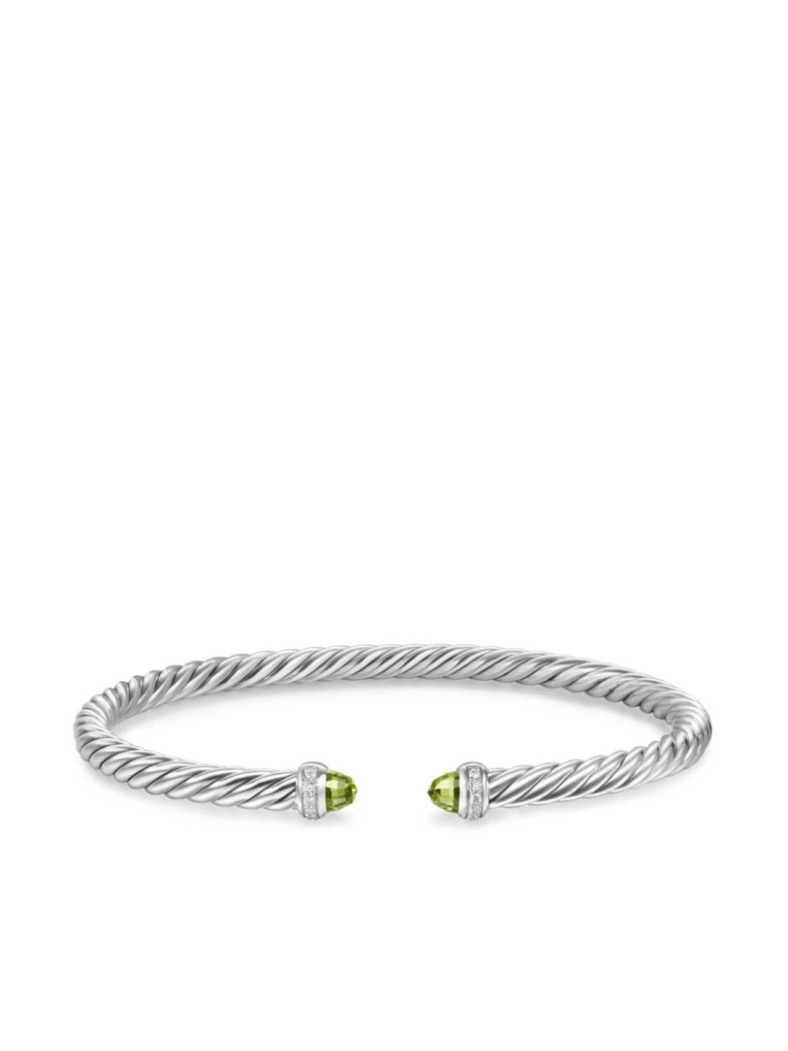 Браслет Cablespira из стерлингового серебра с перидотом и бриллиантами David Yurman, серебряный
Браслет Cablespira из стерлингового серебра с перидотом и бриллиантами David Yurman, серебряный