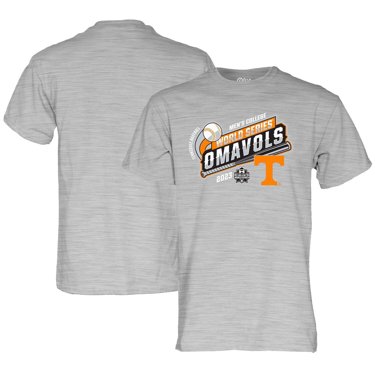 Синяя 84-серая мужская футболка Tennessee Volunteers NCAA 2023 из бейсбольной серии Мировой серии колледжа, Синий
Синяя 84-серая мужская футболка Tennessee Volunteers NCAA 2023 из бейсбольной серии Мировой серии колледжа, Синий