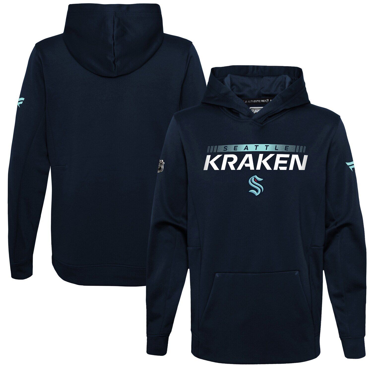 Пуловер с капюшоном Youth Fanatics Deep Sea Blue Seattle Kraken Authentic Pro Fanatics
Пуловер с капюшоном Youth Fanatics Deep Sea Blue Seattle Kraken Authentic Pro Fanatics