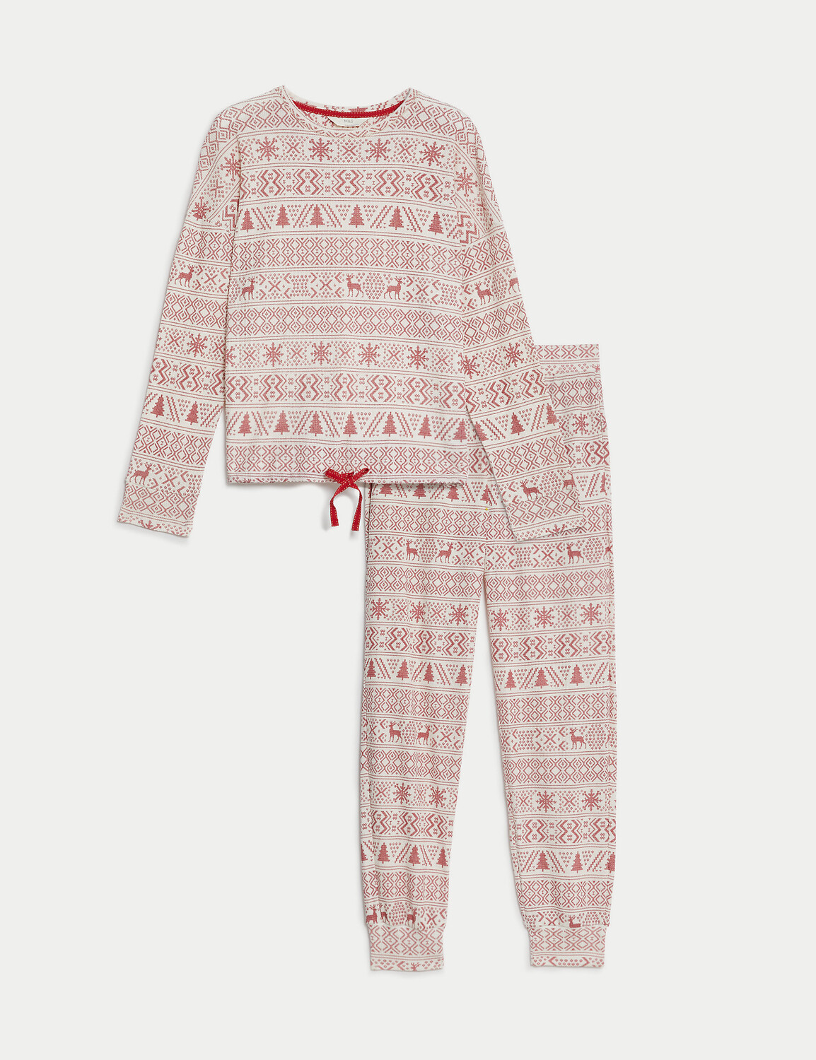 Пижамный комплект Fairisle из смеси хлопка с вафельными узорами Marks & Spencer, красный микс
Пижамный комплект Fairisle из смеси хлопка с вафельными узорами Marks & Spencer, красный микс