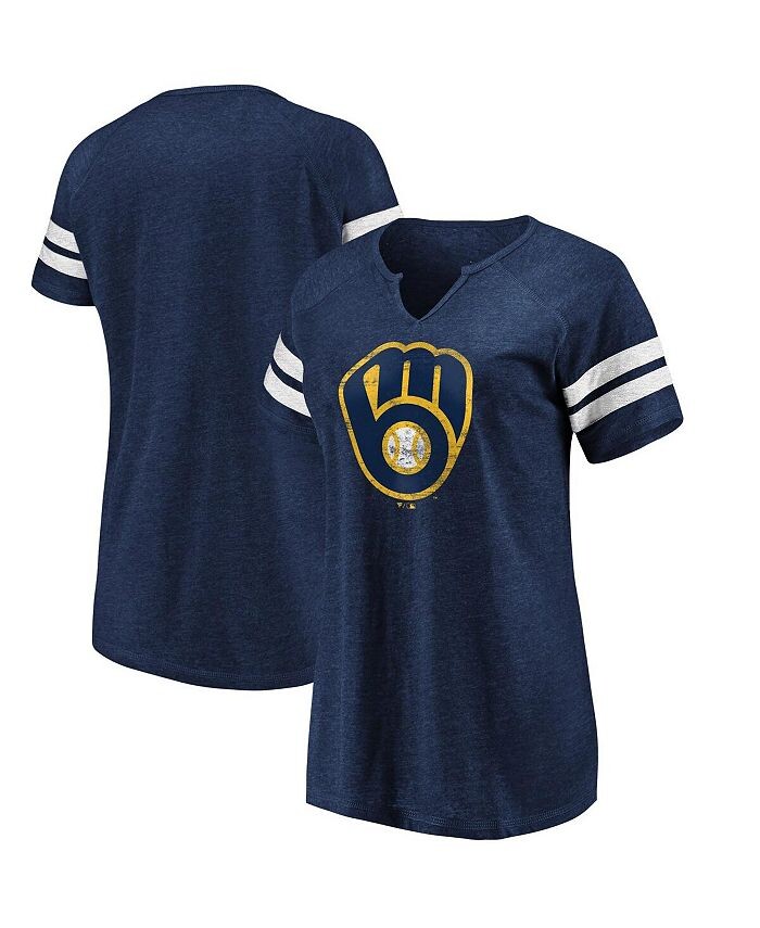 Женская темно-синяя и белая футболка с надписью Milwaukee Brewers с вырезом и надписью Milwaukee Brewers Tri-Blend с фирменным рисунком Fanatics, синий
Женская темно-синяя и белая футболка с надписью Milwaukee Brewers с вырезом и надписью Milwaukee Brewers Tri-Blend с фирменным рисунком Fanatics, синий