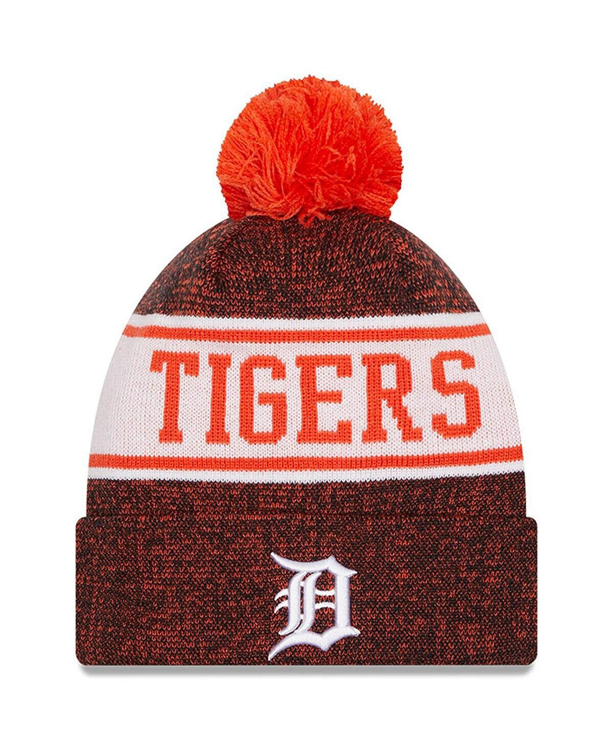 Мужская оранжево-синяя вязаная шапка Detroit Tigers Banner с манжетами и помпоном New Era
Мужская оранжево-синяя вязаная шапка Detroit Tigers Banner с манжетами и помпоном New Era