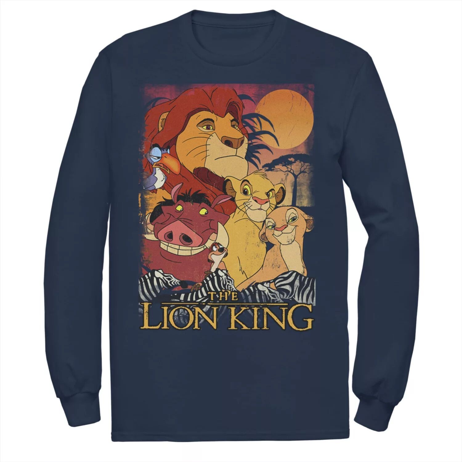 Мужская футболка с винтажным плакатом The Lion King Happy Group Shot Sunset, Blue Disney, синий
Мужская футболка с винтажным плакатом The Lion King Happy Group Shot Sunset, Blue Disney, синий