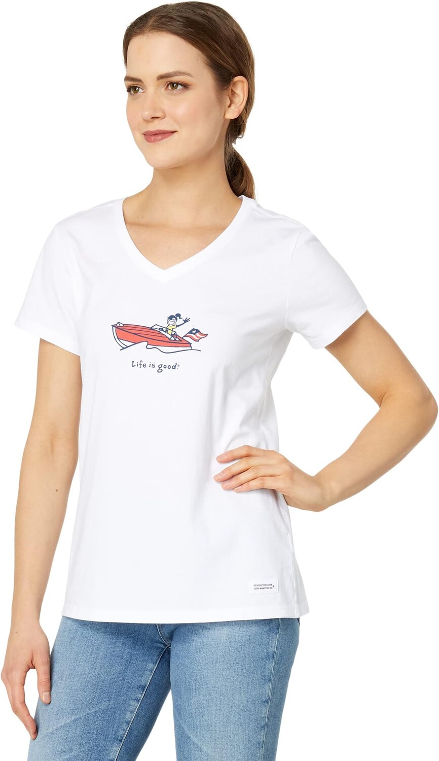 Лодка Jackie Cruiser с коротким рукавом Crusher Vee Life is Good, цвет Cloud White
Лодка Jackie Cruiser с коротким рукавом Crusher Vee Life is Good, цвет Cloud White