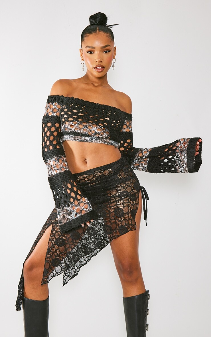 PrettyLittleThing Черный меланжевый укороченный топ с открытыми крючком и длинными рукавами
PrettyLittleThing Черный меланжевый укороченный топ с открытыми крючком и длинными рукавами
