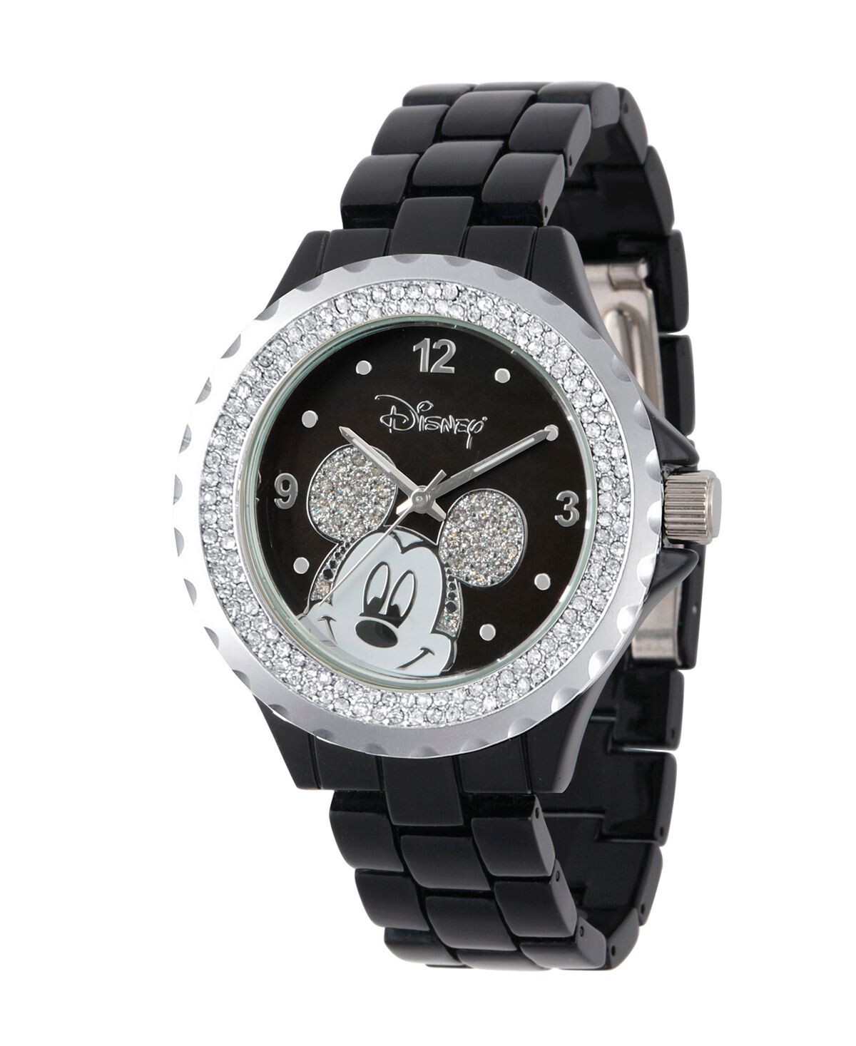 Женские часы Disney Mickey Mouse из сплава с черной эмалью и блестками ewatchfactory, черный
Женские часы Disney Mickey Mouse из сплава с черной эмалью и блестками ewatchfactory, черный