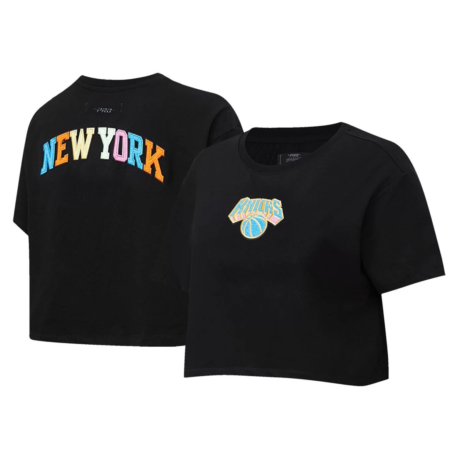 Женская укороченная неоновая футболка свободного кроя Pro Standard черного цвета New York Knicks, Черный
Женская укороченная неоновая футболка свободного кроя Pro Standard черного цвета New York Knicks, Черный