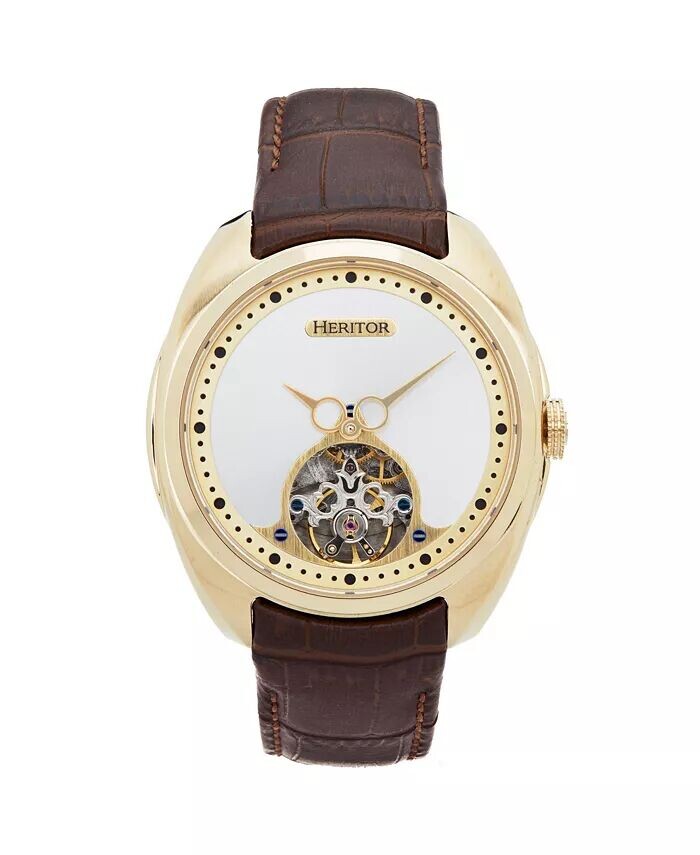 Мужские римские кожаные часы - золото/коричневый, 46 мм Heritor Automatic, коричневый
Мужские римские кожаные часы - золото/коричневый, 46 мм Heritor Automatic, коричневый