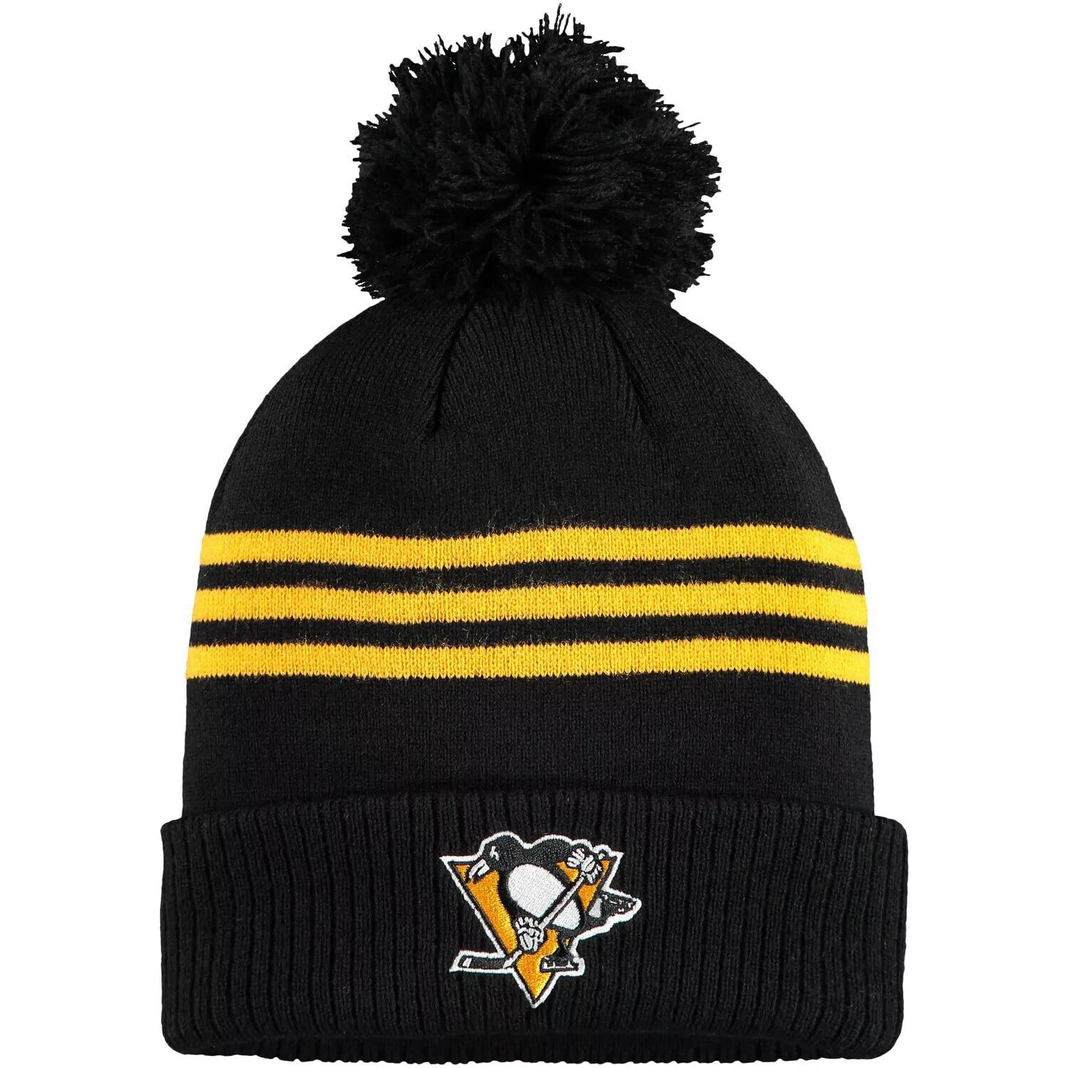 Мужская вязаная шапка adidas Black Pittsburgh Penguins Lock Room с тремя полосками, манжетами и помпоном
Мужская вязаная шапка adidas Black Pittsburgh Penguins Lock Room с тремя полосками, манжетами и помпоном