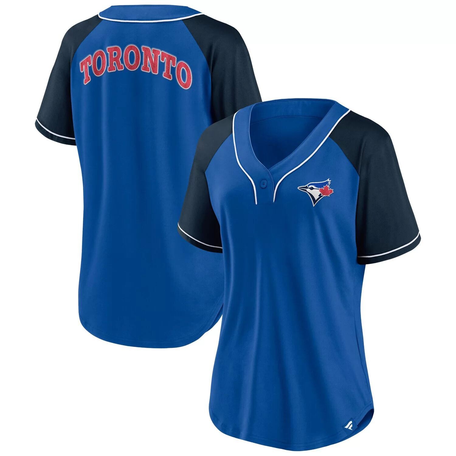 Женская футболка Fanatics с фирменным логотипом Royal Toronto Blue Jays Ultimate Style реглан с v-образным вырезом Fanatics
Женская футболка Fanatics с фирменным логотипом Royal Toronto Blue Jays Ultimate Style реглан с v-образным вырезом Fanatics