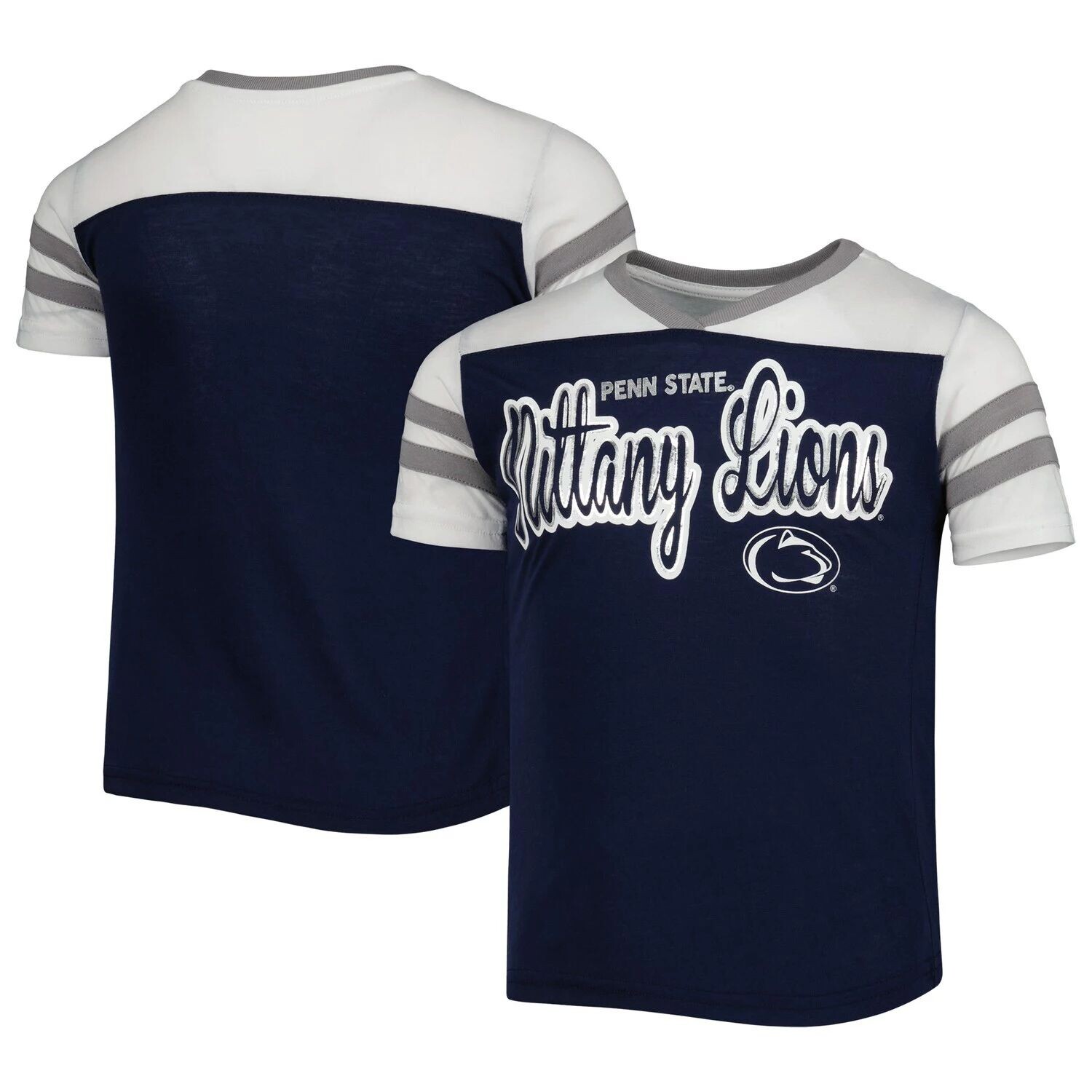 Молодежная футболка Colosseum Navy Penn State Nittany Lions для девочек «Практически идеальная полосатая футболка» Colosseum
Молодежная футболка Colosseum Navy Penn State Nittany Lions для девочек «Практически идеальная полосатая футболка» Colosseum