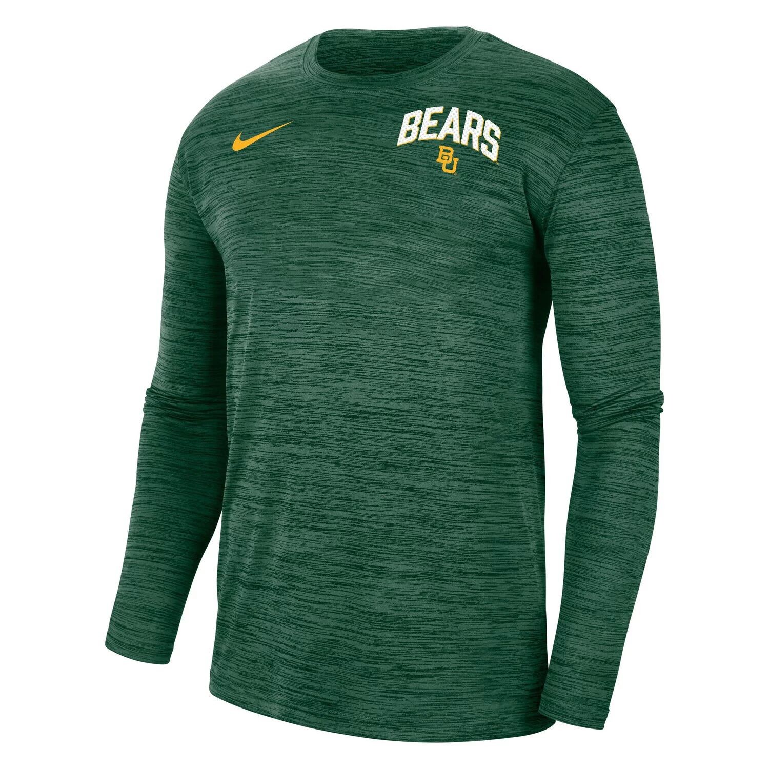 Мужская зеленая футболка с длинным рукавом Baylor Bears Velocity Team Issue Space-Dye Nike
Мужская зеленая футболка с длинным рукавом Baylor Bears Velocity Team Issue Space-Dye Nike