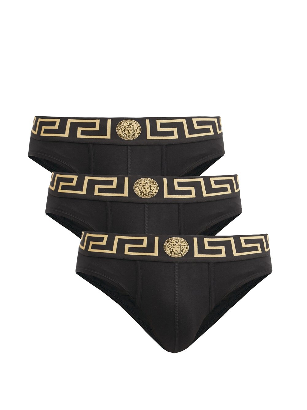 Набор из трех трусов из жаккардового эластичного хлопка с логотипом. Versace, черный
Набор из трех трусов из жаккардового эластичного хлопка с логотипом. Versace, черный