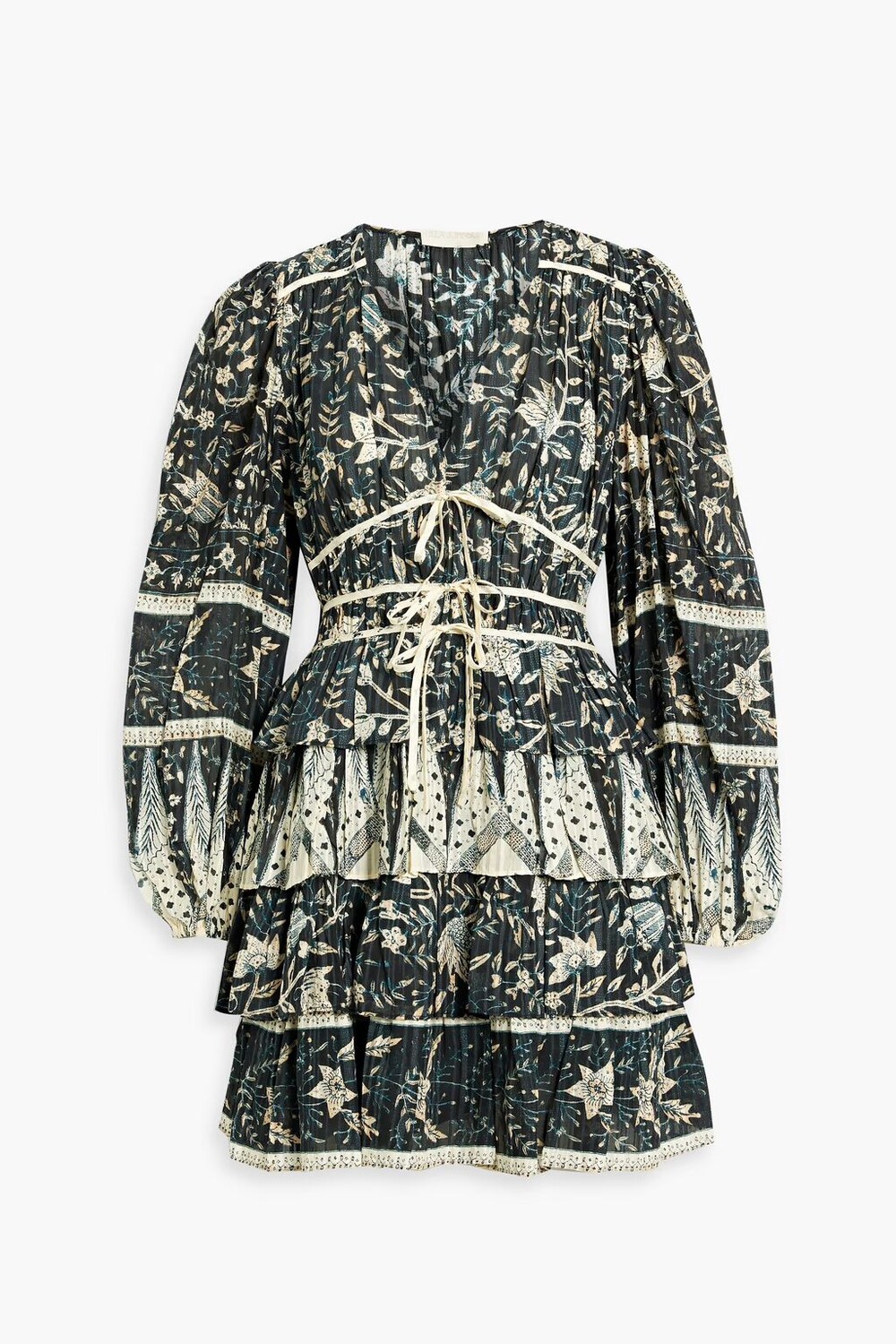 Ярусное платье мини Nina из смесового хлопка и вуали с принтом Ulla Johnson, черный
Ярусное платье мини Nina из смесового хлопка и вуали с принтом Ulla Johnson, черный