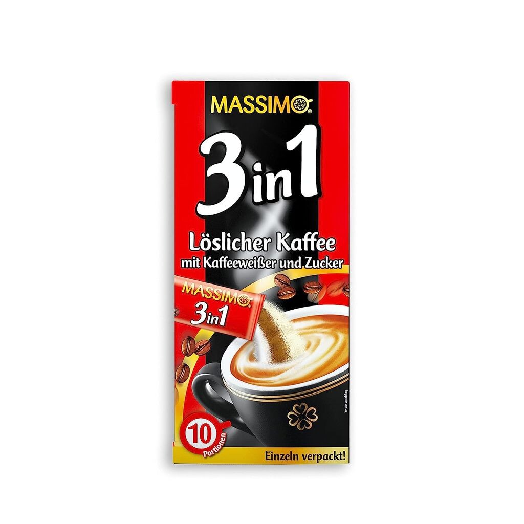 Кофе растворимый MASSIMO 3в1 с кофейным белым сахаром 10 стиков по 18г Tsi Consumer Goods
Кофе растворимый MASSIMO 3в1 с кофейным белым сахаром 10 стиков по 18г Tsi Consumer Goods