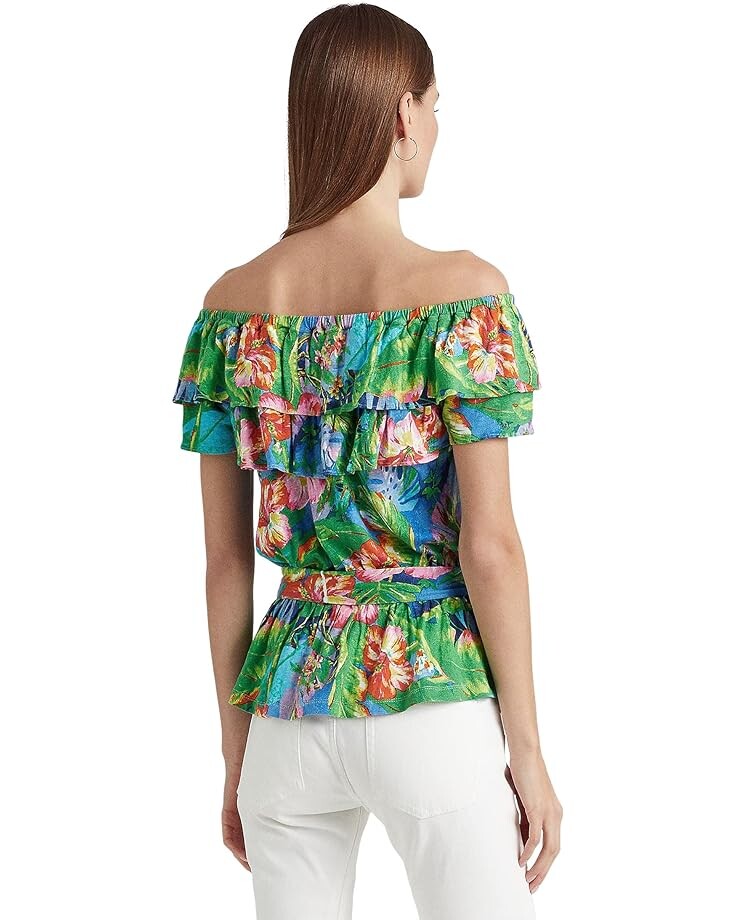 Топ LAUREN Ralph Lauren Petite Floral Jersey Off-the-Shoulder Top, цвет Green/Blue Multi
Топ LAUREN Ralph Lauren Petite Floral Jersey Off-the-Shoulder Top, цвет Green/Blue Multi