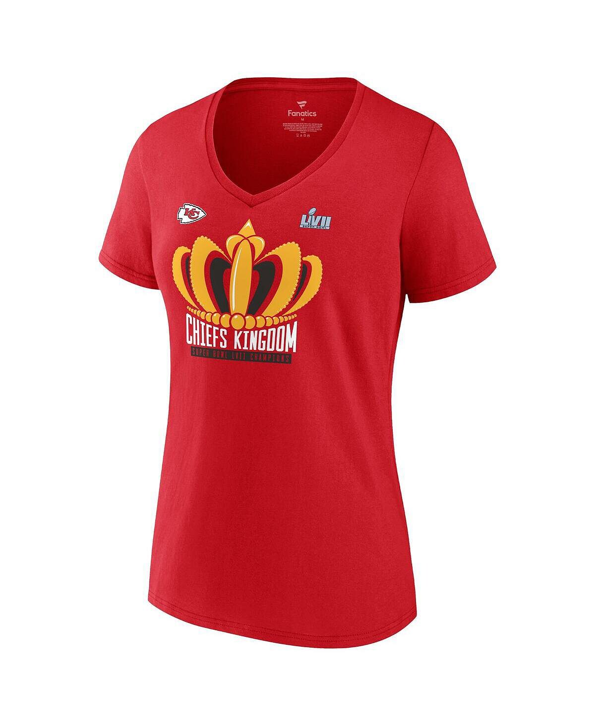 Женская красная футболка с v-образным вырезом с фирменным логотипом Kansas City Chiefs Super Bowl LVII Champions Hometown Last Standing Fanatics, красный
Женская красная футболка с v-образным вырезом с фирменным логотипом Kansas City Chiefs Super Bowl LVII Champions Hometown Last Standing Fanatics, красный