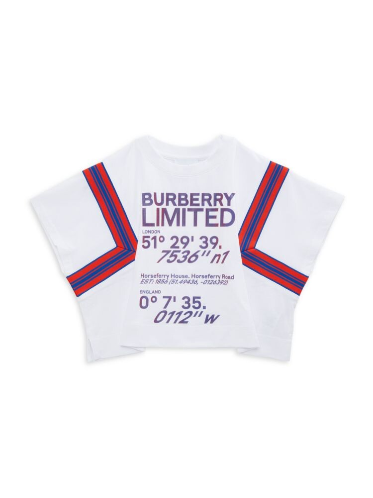 Футболка свободного кроя с графическим логотипом для маленькой девочки Burberry, белый
Футболка свободного кроя с графическим логотипом для маленькой девочки Burberry, белый