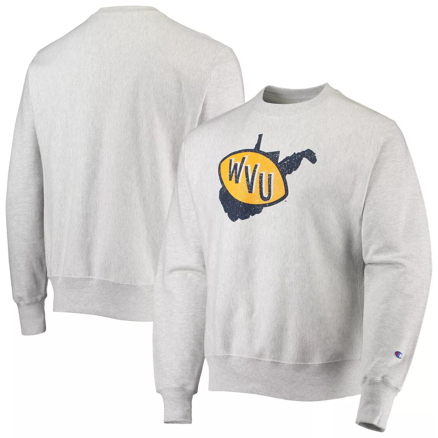 Мужской серый пуловер с логотипом West Virginia Mountaineers Vault обратного переплетения, толстовка Champion
Мужской серый пуловер с логотипом West Virginia Mountaineers Vault обратного переплетения, толстовка Champion