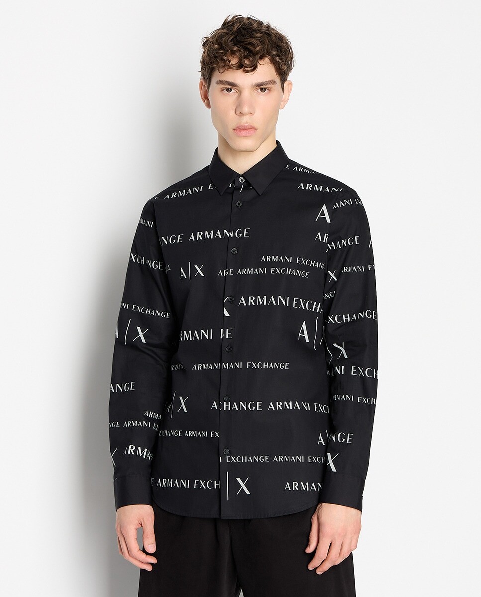 Мужская спортивная рубашка стандартного кроя с принтом логотипа Armani Exchange, черный
Мужская спортивная рубашка стандартного кроя с принтом логотипа Armani Exchange, черный