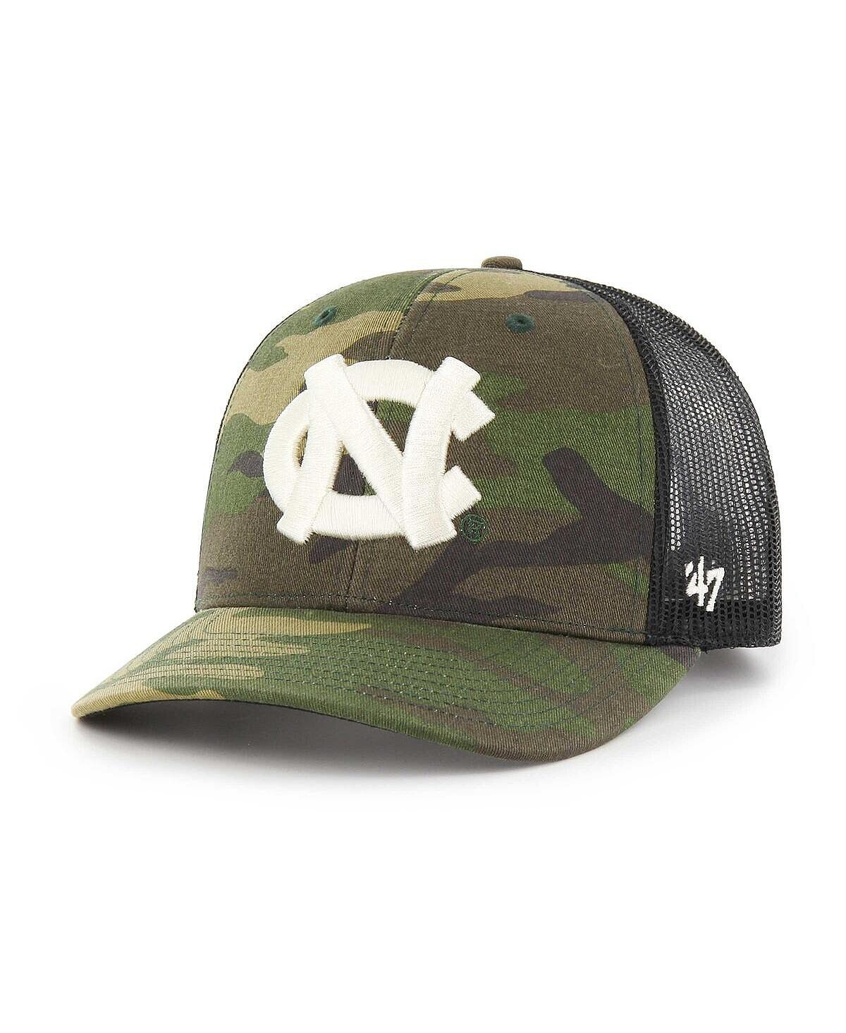 Мужская камуфляжная черная кепка Trucker Snapback с логотипом North Carolina Tar Heels Team Logo '47 Brand
Мужская камуфляжная черная кепка Trucker Snapback с логотипом North Carolina Tar Heels Team Logo '47 Brand