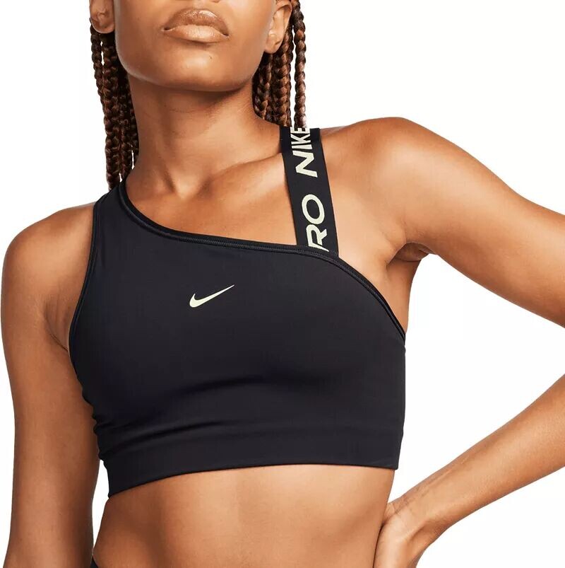 Женский асимметричный спортивный бюстгальтер со средней поддержкой Nike Swoosh, черный
Женский асимметричный спортивный бюстгальтер со средней поддержкой Nike Swoosh, черный
